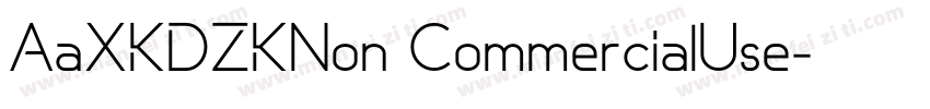 AaXKDZKNon CommercialUse字体转换